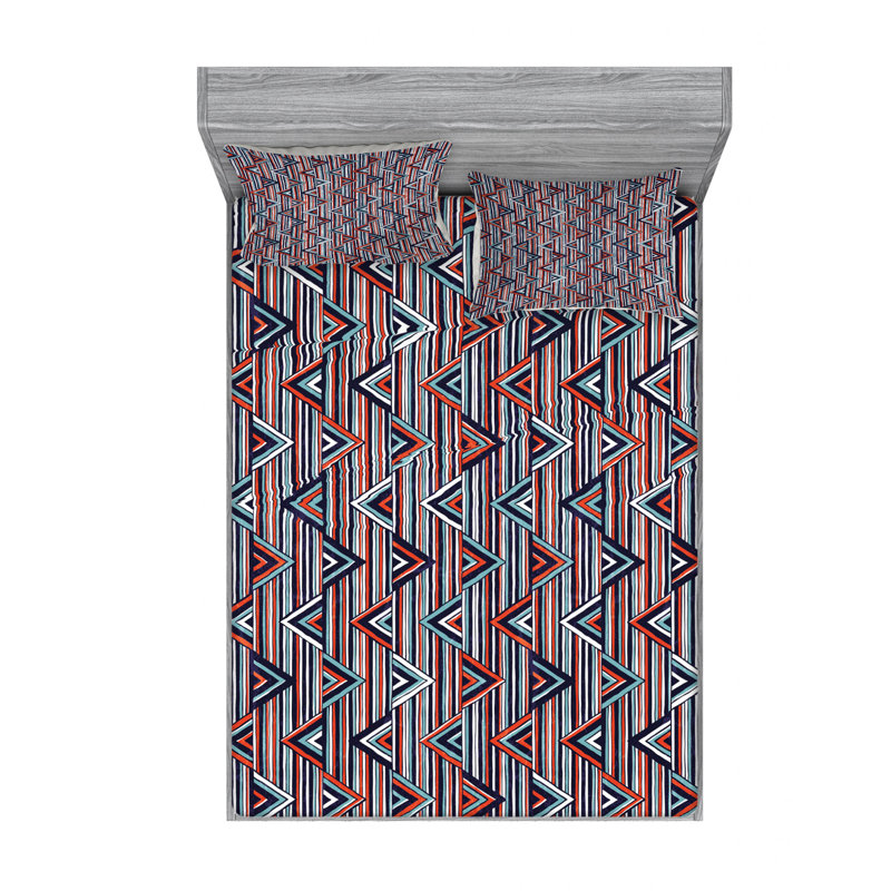 Microfiber Geometric Sheet Set