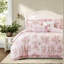 Ensemble de literie floral rose, 1 place et 1 place et demie, en microfibre pour des chambres confortables