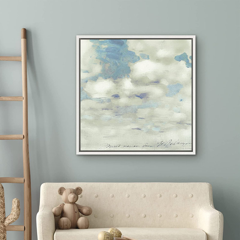 Peinture sur toile, cadre flottant, H 16 po x l 16 po x P 1,5 po, Blanc