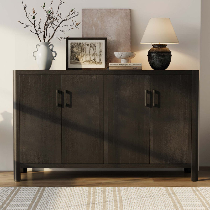 Charmante armoire rustique à 4 portes avec finition pour divers espaces