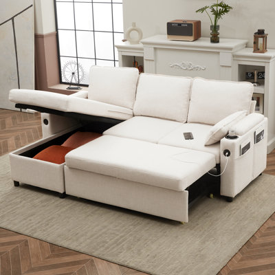 L Shaped Sofa Sleeper & Chaise