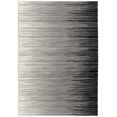 Tapis oriental noir / gris Atchison