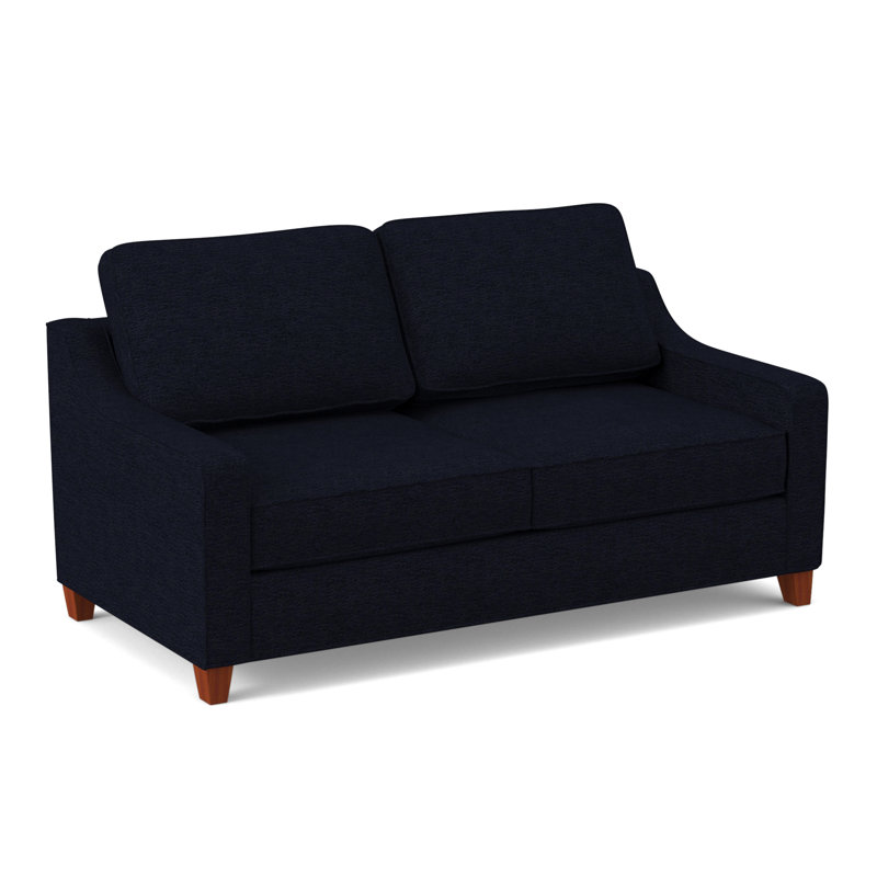 Clark 74" Square Arm Sofa with Reversible Cushions, Connelly Wren, BM Cherry
