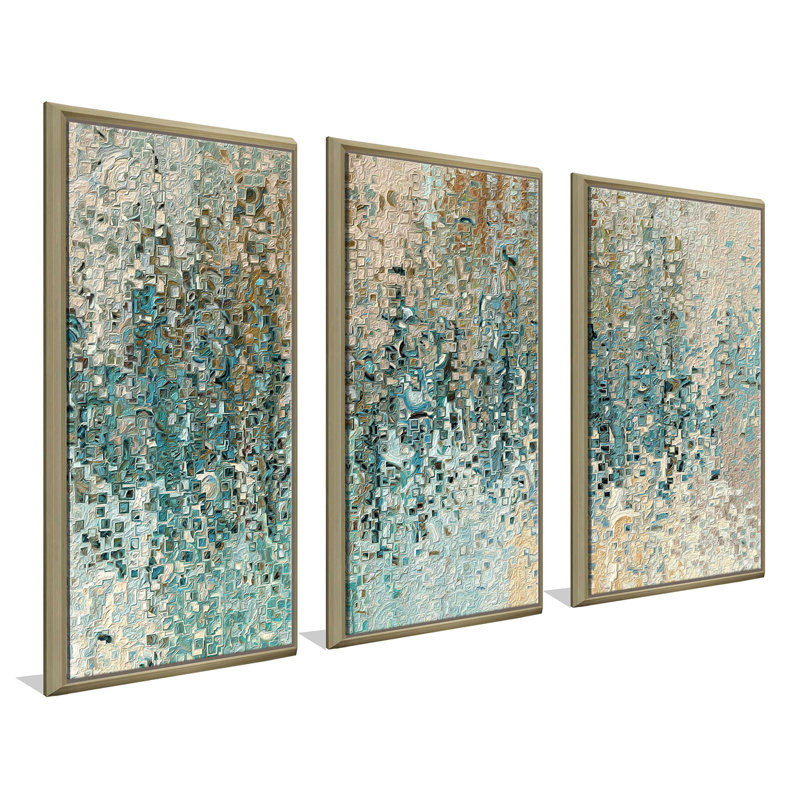 «Revealed» par Mark Lawrence, ensemble de 3 reproductions encadrées sur toile, H 41,5 po x l 64,5 po x P 2 po