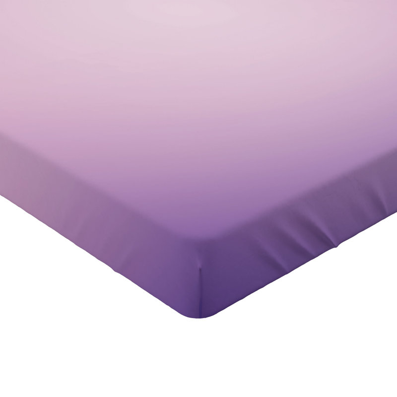 Pink and Purple Ombre Twin Microfiber Fitted Sheet Set