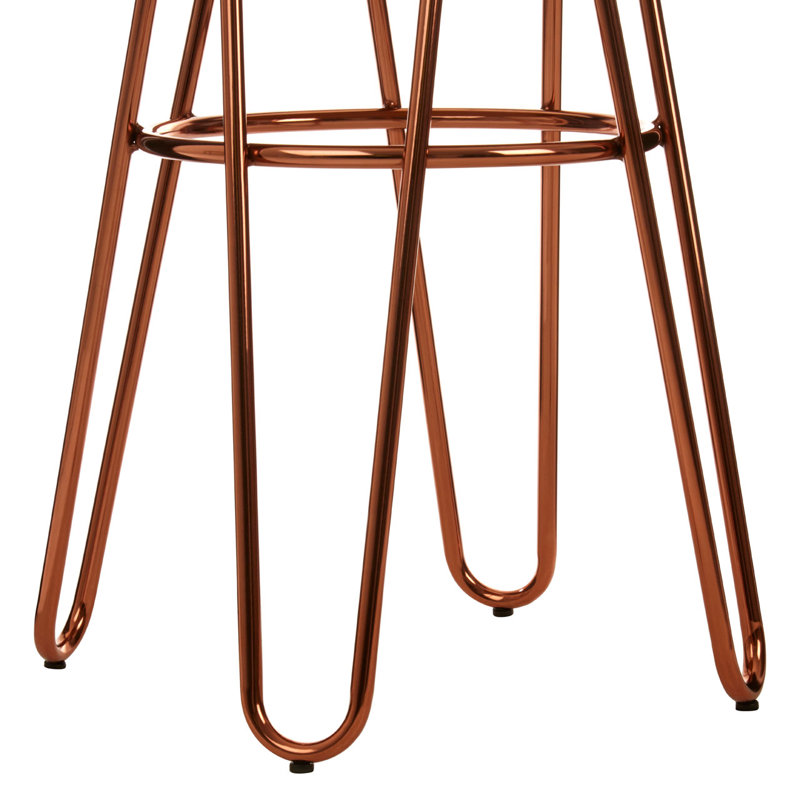 McMahon Metal Accent Stool, Rose Gold