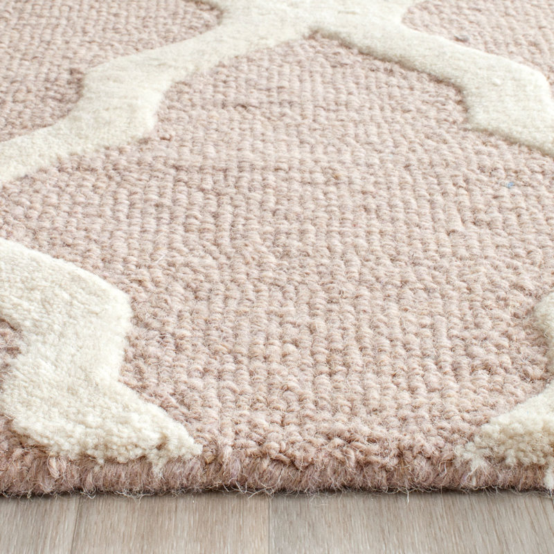Darbonne Geometric Wool Hand Woven Area Rug, Rectangle 91 x 152cm