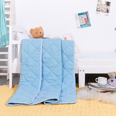 1 édredon pour tout-petits, couverture matelassée en duvet synthétique de couleur unie, 39 x 47 pouces - NTBAY