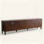 Meuble télé en bois manufacturé rétro noir-324667973
