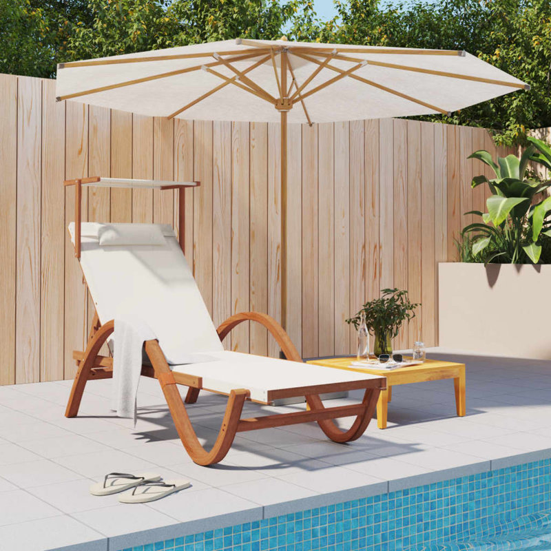 Chaise longue d'extérieur Donik, gris