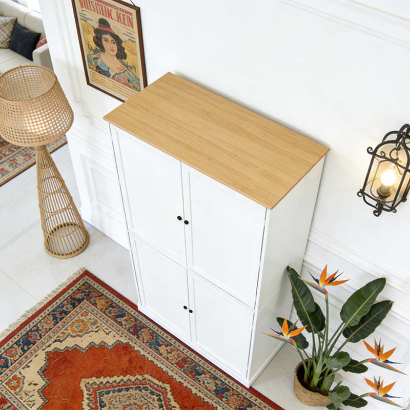 Grande armoire de rangement autoportante 40,2 x 20 x 71,3 pouces avec 2 tiroirs, 2 tablettes réglables et 8 tablettes de porte