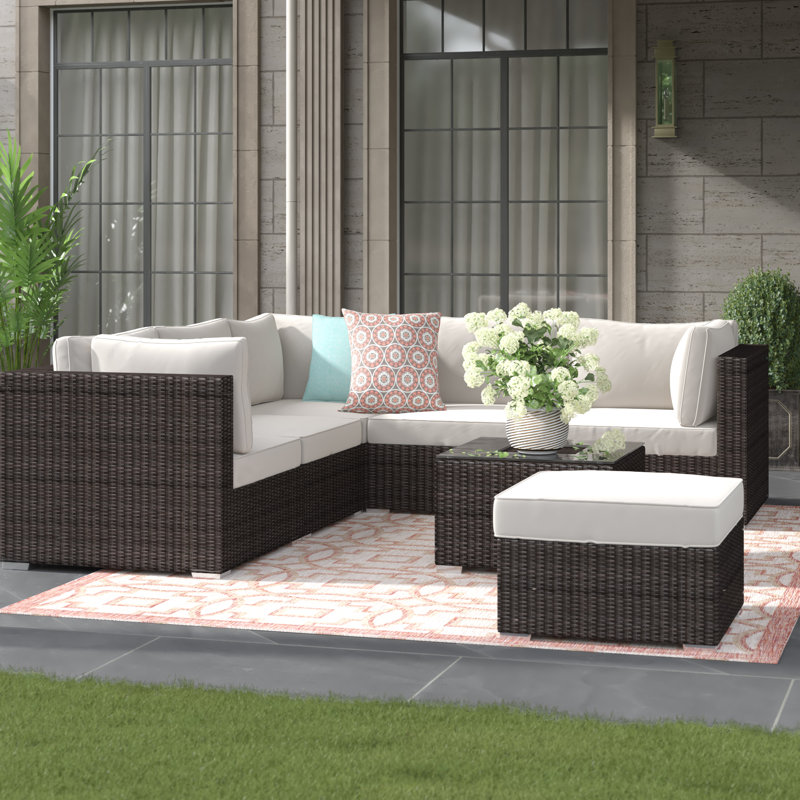London Rattan Corner Group - with Ice Bucket, Brown