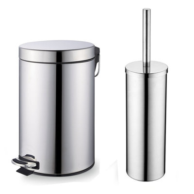 Free-Standing Toilet Roll & Brush Holder