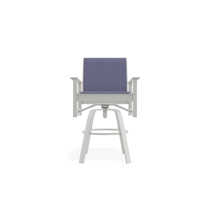 Fauteuil pivotant à hauteur de barre en polymère de qualité marine Leeward Sling, Neige, Brise