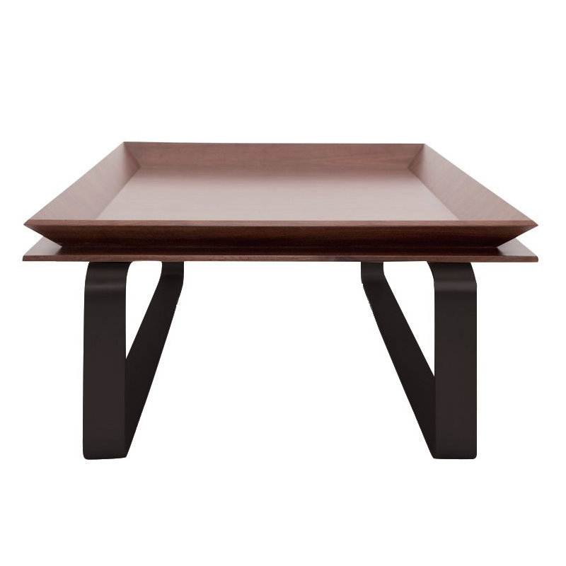 Le Solid Wood Coffee Table, Walnut, Oiled Bronze