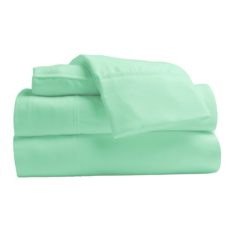 Ensemble de draps en microfibre Paarizaat 9000 Series, Vert clair, Lit simple