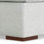 Maud 36"W Performance Fabric Ottoman in Cloud Grey