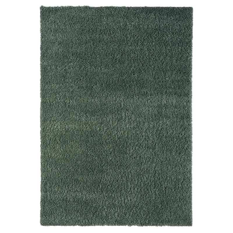 Lush shaggy carpet in  green, Rectangular 200 x 290cm