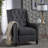 Push Back Recliner Chair With Riveted Armrests And Birch Legs