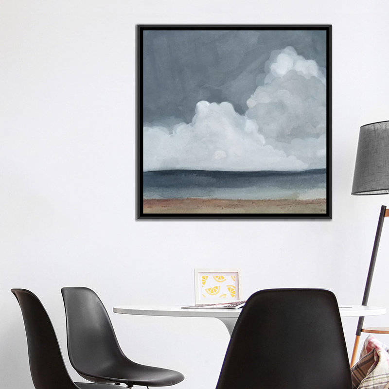 « cloud landscape i », impression sur toile, H 18 po x l 18 po x P 1,5 po, Toile avec cadre noir
