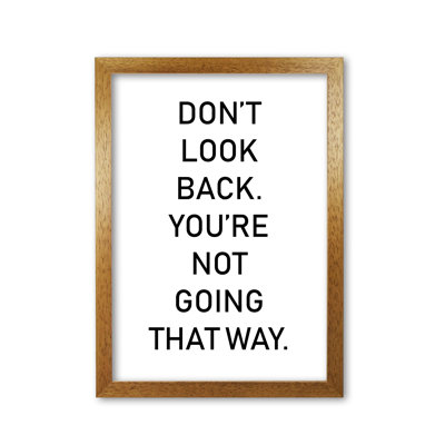Don't Look Back - Print