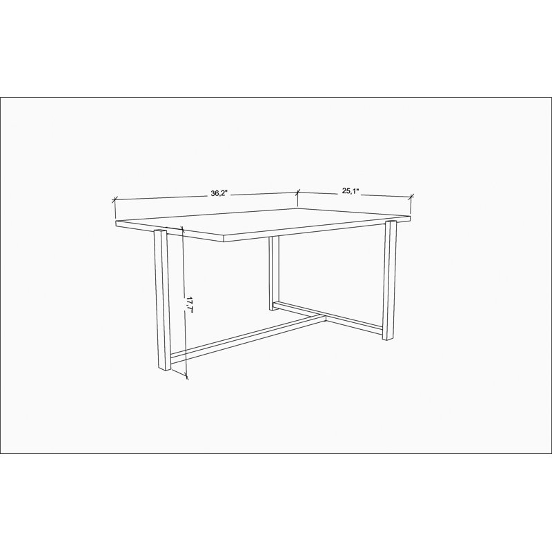 Geometric Coffee Table, White, Gold