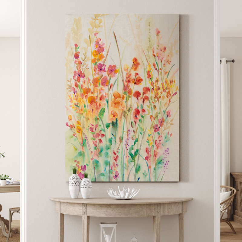 " Brilliant Floral II ", 24" H x 36" W x 1.5" D