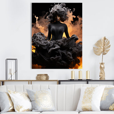 «Chic Noir Fashion Deep Grace - Dior», art mural