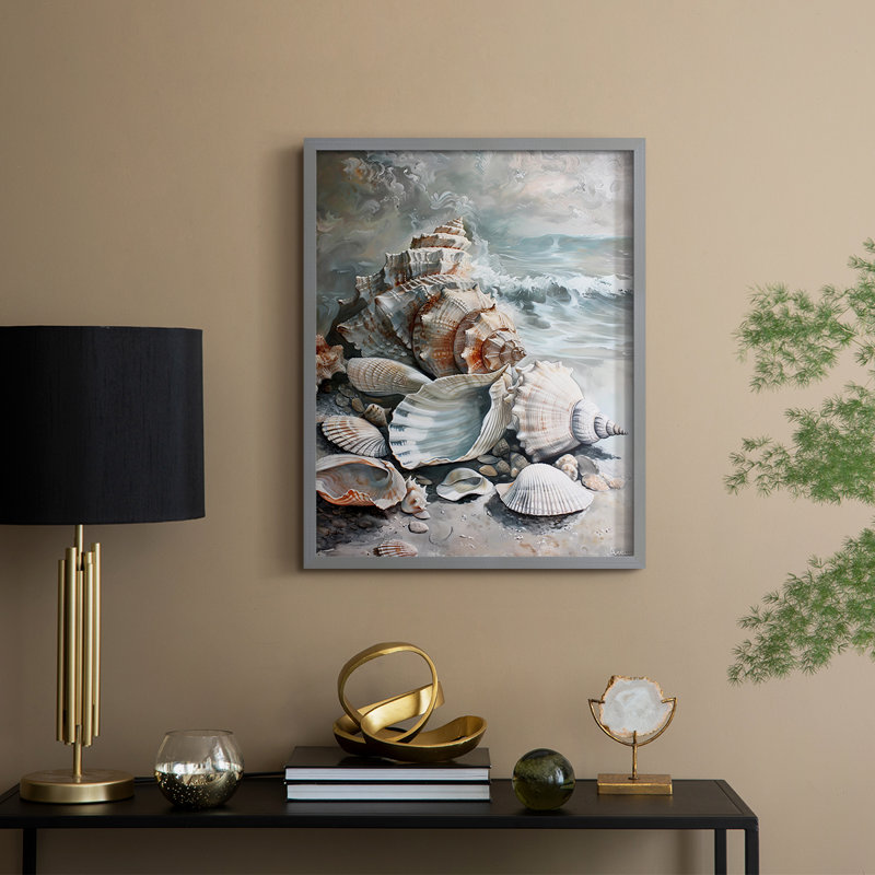 NAUTICAL Series CCXC - reproduction encadrée de qualité supérieure - prête à être accrochée - aucun clou requis, Gris