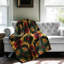 Afrocentric Textile Art - Couverture sherpa de qualité supérieure 1 pièce-270791060