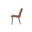 Chaise d'appoint rembourrée en cuir Fargo chocolat rétro