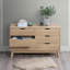 Commode horizontale en bois manufacturé à 6 tiroirs