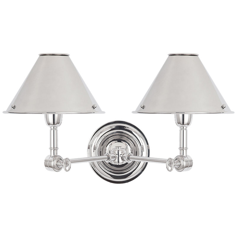 Anette 2 - Light Armed Sconce, Polished Nickel