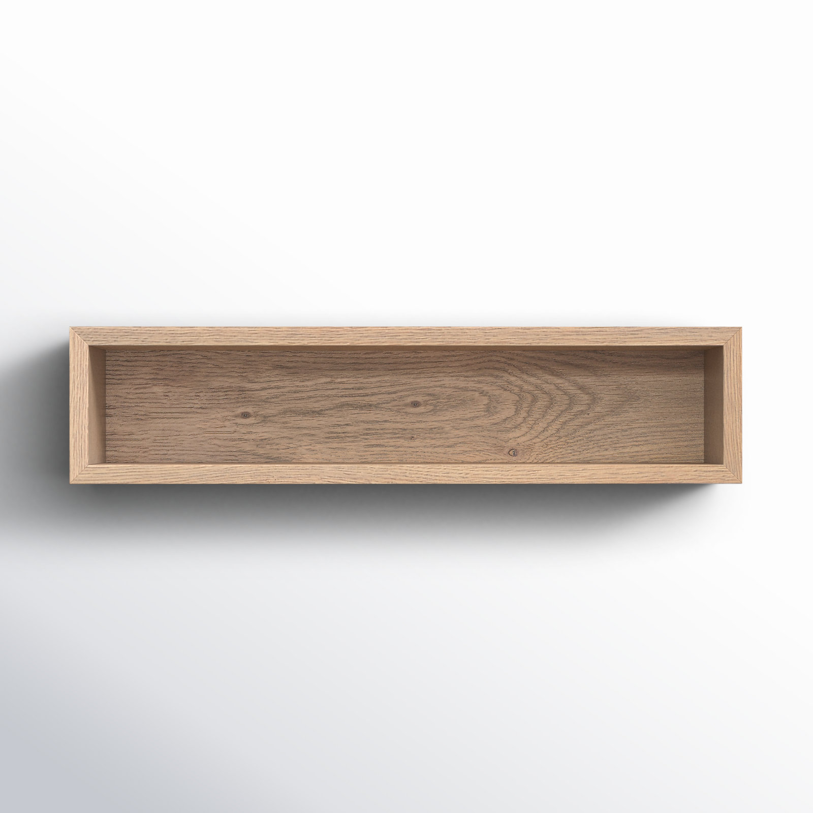 Wall-Mounted Bathroom Shelves, Pecan Oak