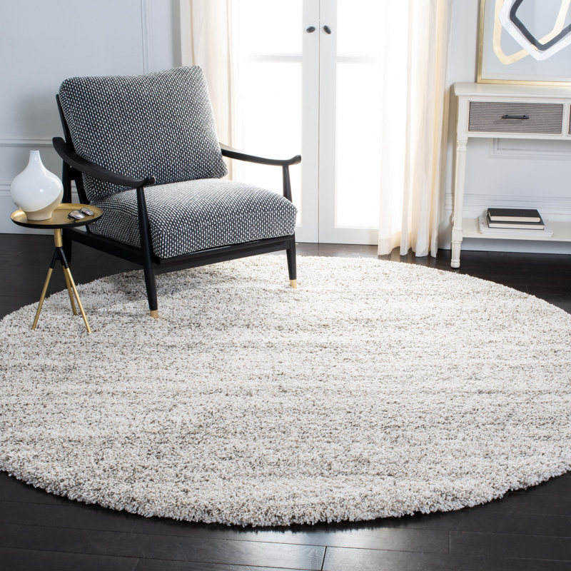 Tapis ivoire Jon-Paul, Ivory/Grey, Round 5'3"