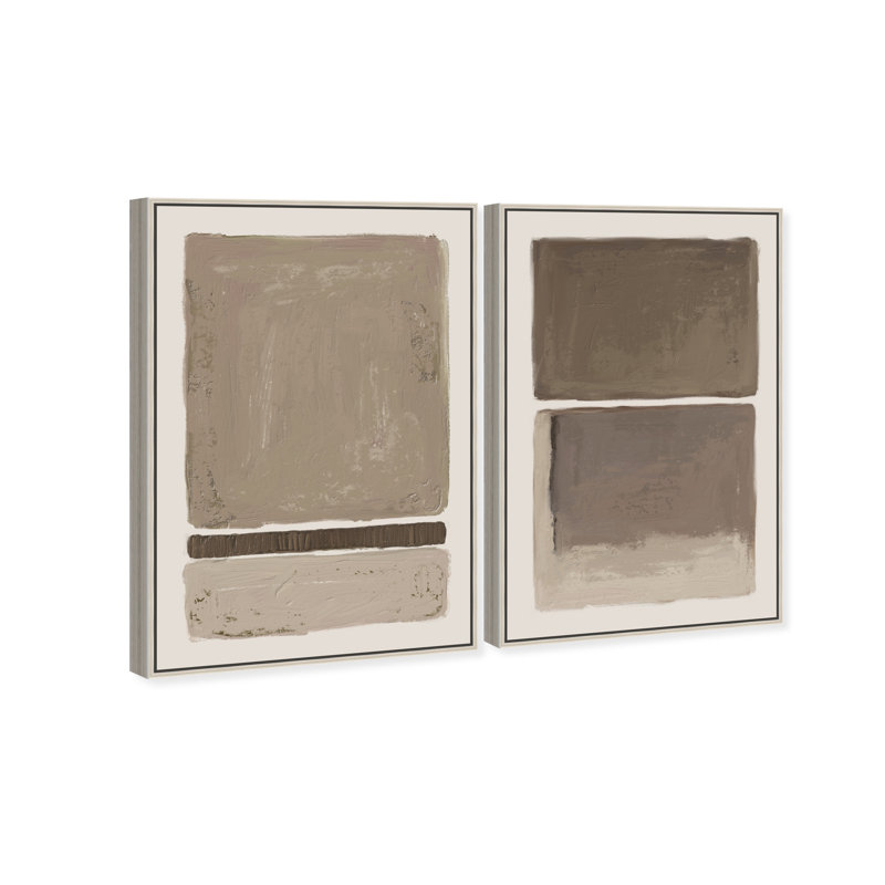 Clay Blocks Set Canvas Abstract Print by Oliver Gal, Black Frame, 10 x 15, 11"H x 16"W, Silver Floater Frame