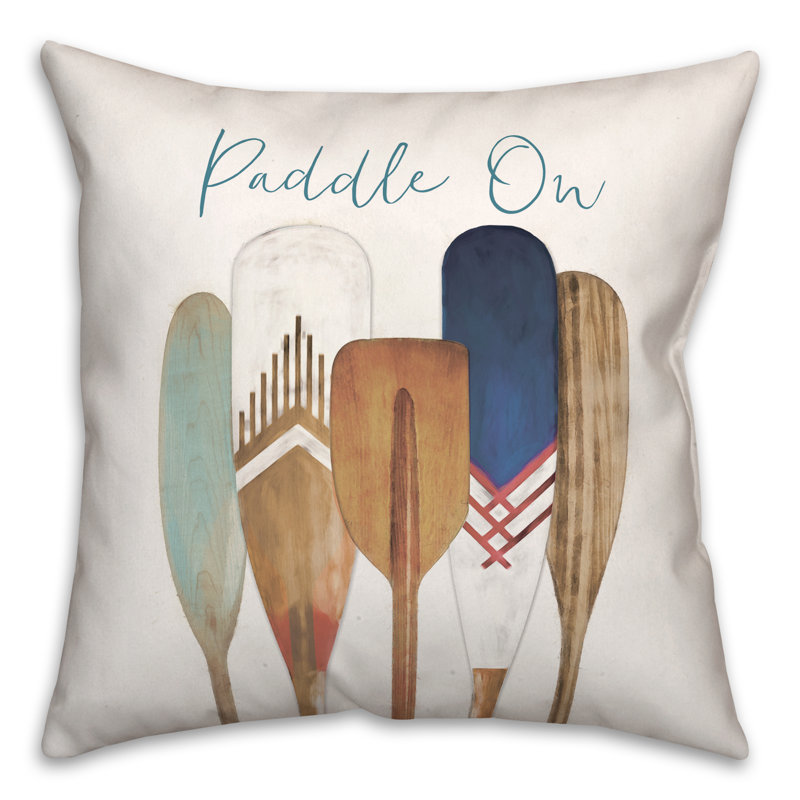 Reversible Throw Pillow, 16" H x 16" W