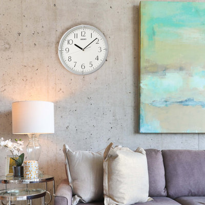 QHA007SLH Wall Clock, Silver
