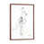 Toile avec cadre en bois brun classique
