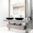 Sottile MatteShell Black Rectangular Vessel Bathroom Sink with 11'' H Faucet