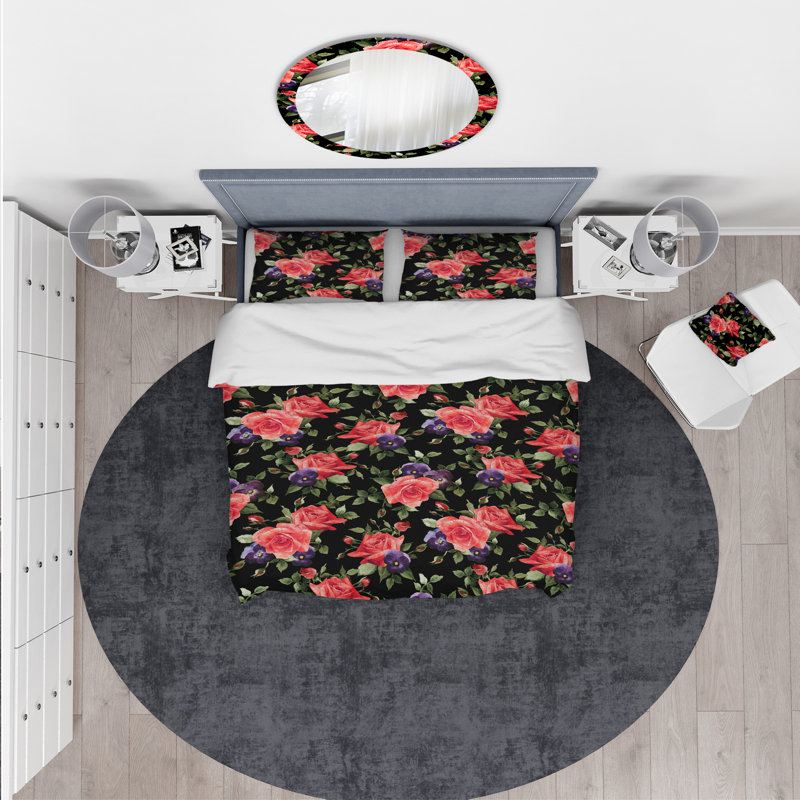 Ensemble de housse de couette moderne et contemporaine, Housse de couette très grand + 2 taies décoratives