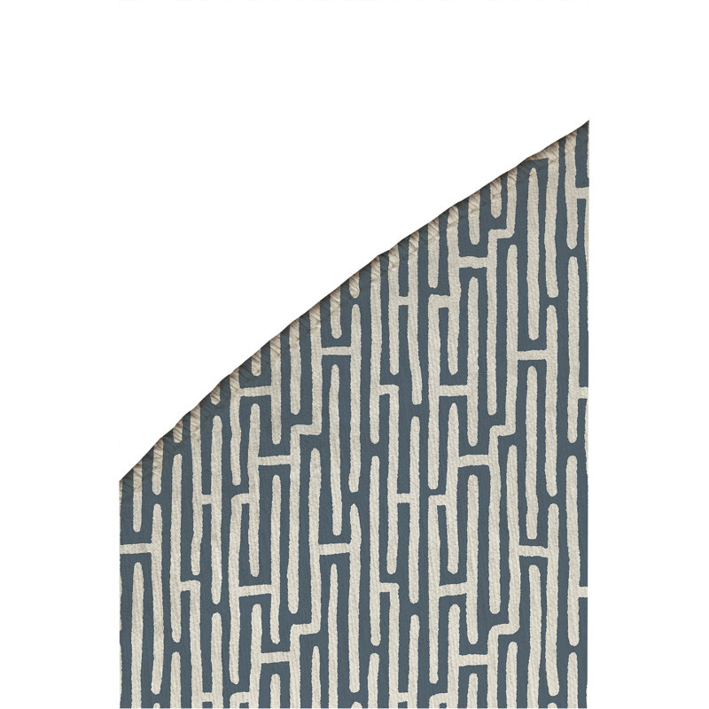 Twilight Labyrinth Non-Slip Outdoor Rug, Round 5'