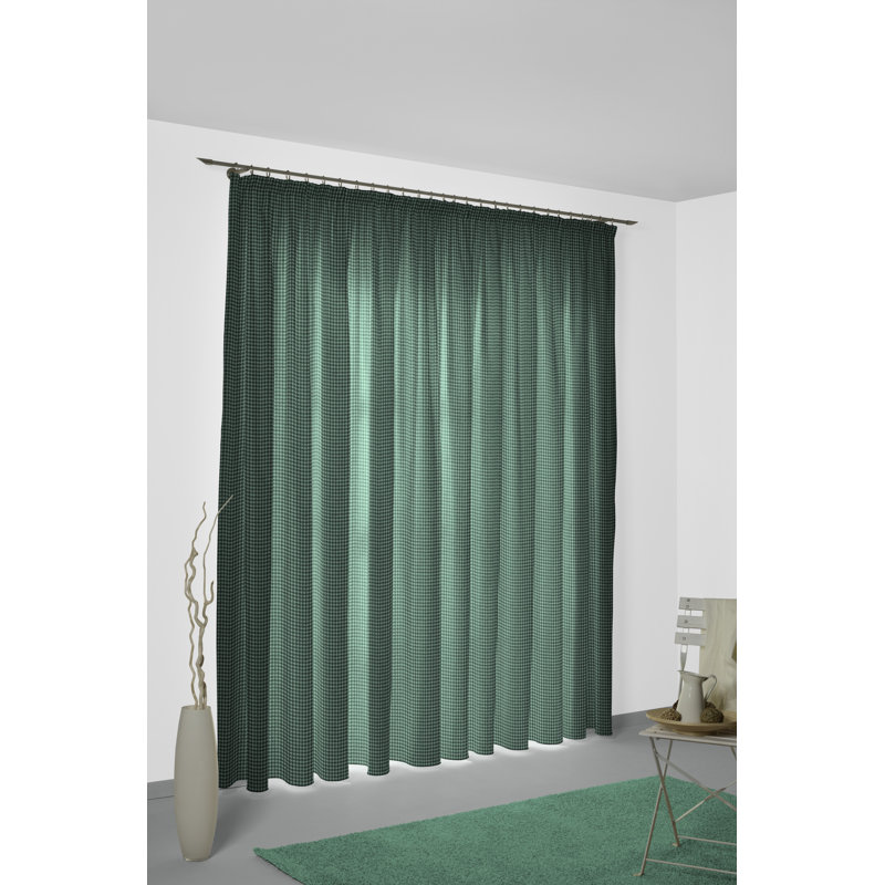 Kingon Room Darkening Curtain Single Panel, 300cm H x 132cm W, Dark Green