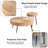 COZAYH 2 Piece Round Coffee Tables, Wooden Living Room Furniture, Radial Pattern