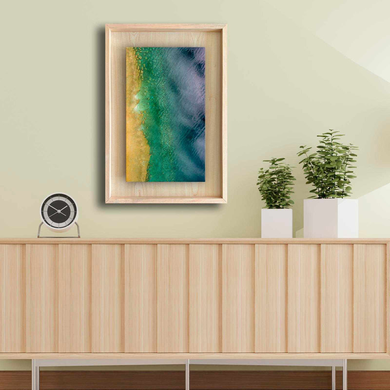Élégante peinture décorative encadrée, 16,9 po x 24,8 po | Cadre 100% bois massif (épaisseur: 1,2 po), fond 100% bois aggloméré érable (épaisseur: 0,1 po), impression UV | Décoration murale parfaite pour la maison et le bureau