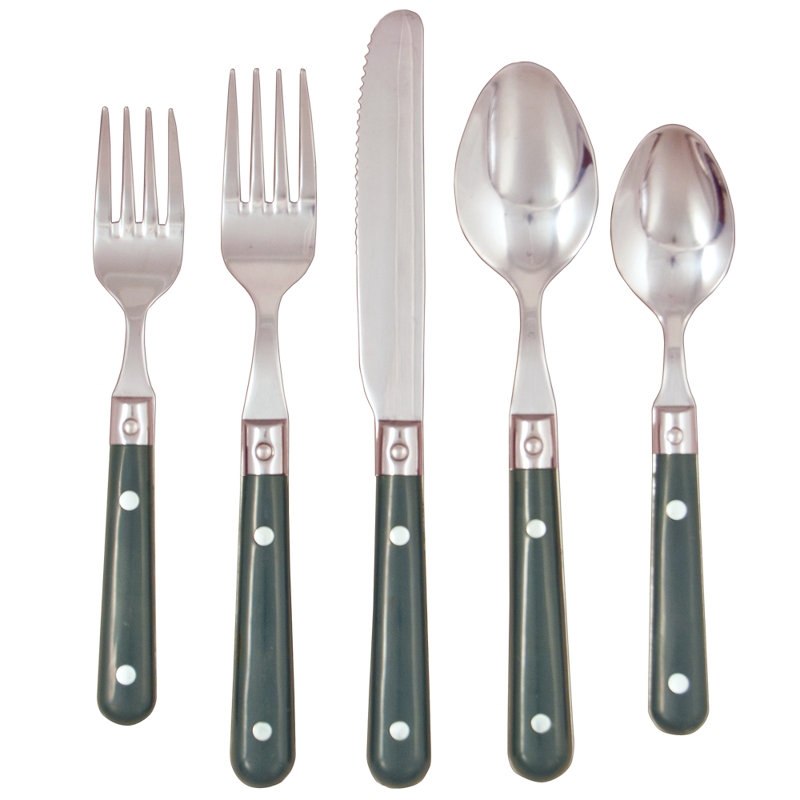 Ensemble de couverts Kinard, Vert, 20 pièces, service pour 4