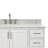 55'' Single Bathroom Vanity with Carrara Marble Top-93359236