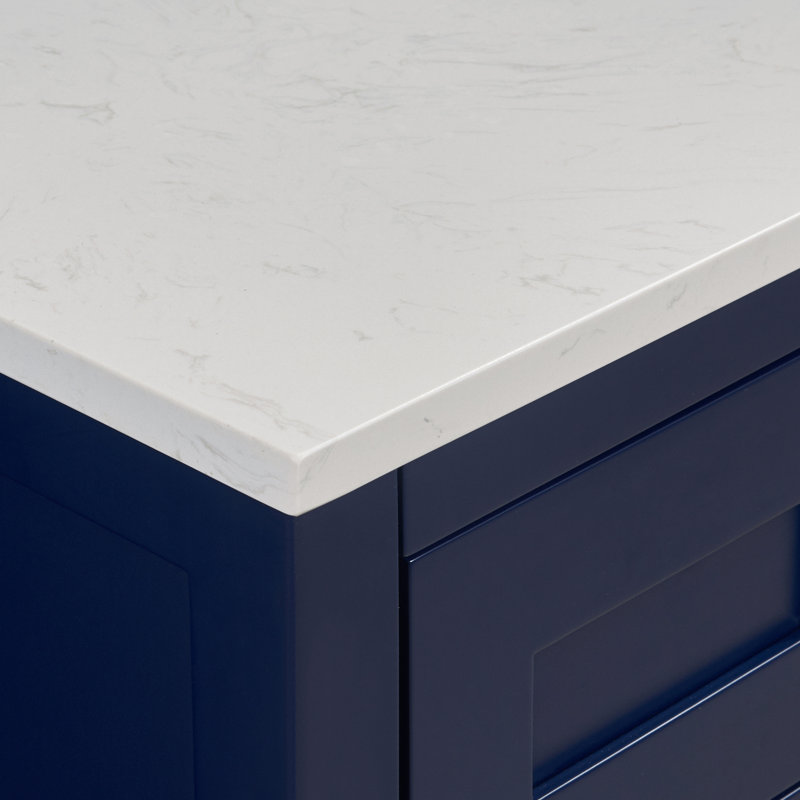 Jazz White Composite Stone Vanity Top with Sink