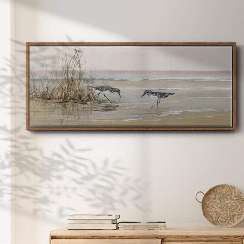 Early Risers I- Framed Canvas, 8" H x 20" W