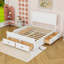 Structure de lit plateforme grand en bois avec 6 tiroirs-353282127